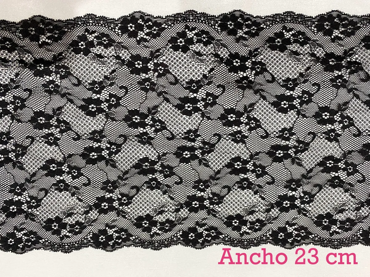 Floral Negro — Encajes Aquerontex, Heredia Costa Rica