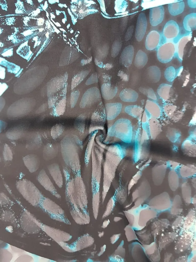 Gris Azul Abstracto Marino — Licra Estampada Aquerontex, Heredia Costa Rica