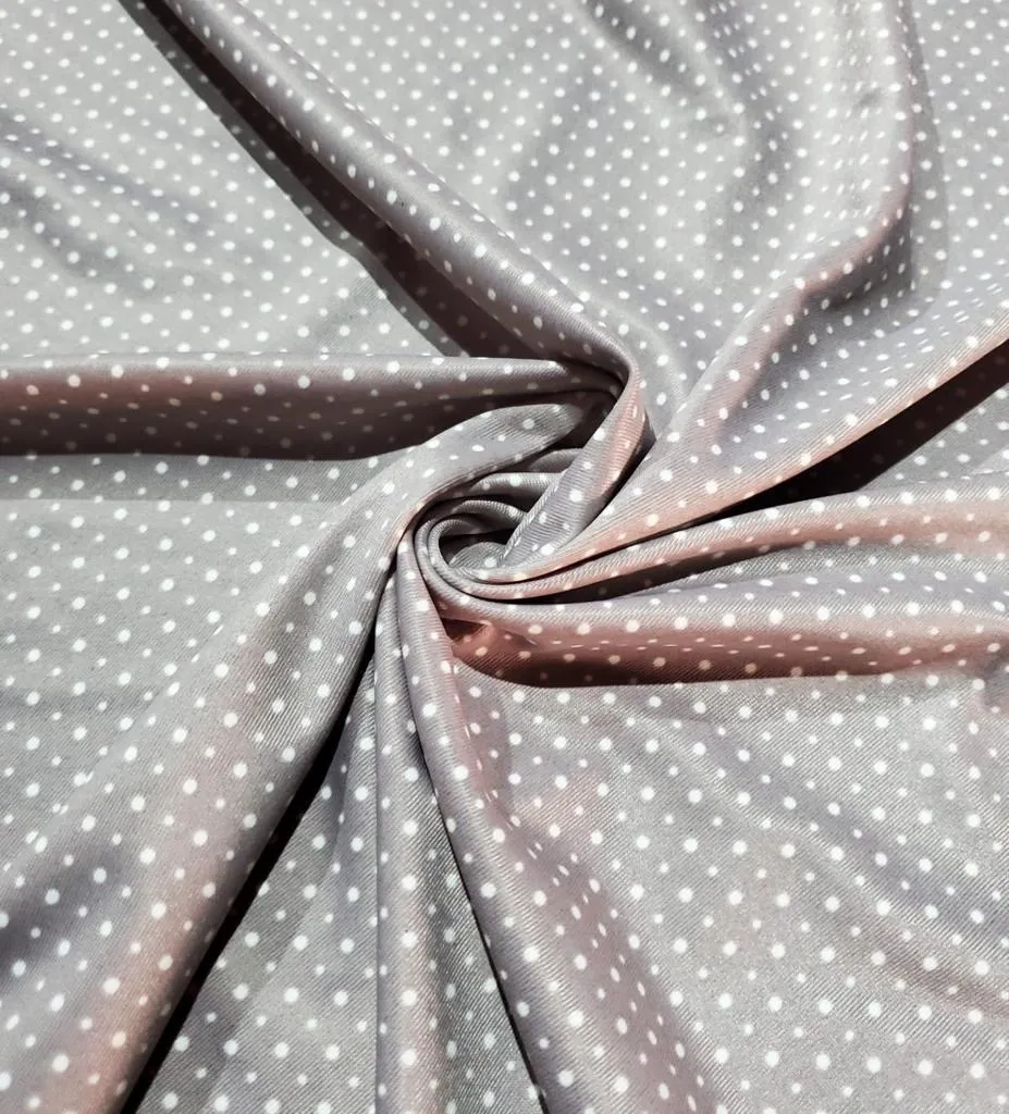 Gris Puntos Minimalista — Licra Estampada Aquerontex, Heredia Costa Rica