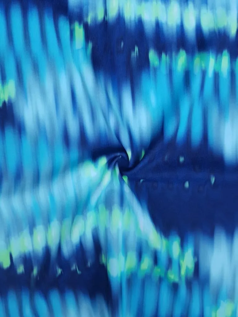 Rayas Azul Verde — Licra Estampada Aquerontex, Heredia Costa Rica