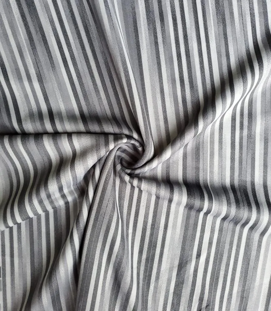 Rayas Verticales Gris Blanco — Licra Estampada Aquerontex, Heredia Costa Rica